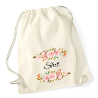Turnbeutel Shit englisch Blumen 12 Liter