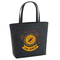 Filz Shopper Explore the world Kompass 22 Liter
