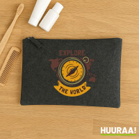 Kulturbeutel Explore the world Kompass 1 Liter Charcoal