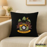 Kissen Enjoy travelling Kamera 40x40cm