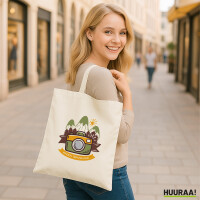 Jutebeutel Enjoy travelling Kamera 10 Liter