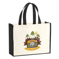 Jutetasche Enjoy travelling Kamera 21 Liter Black