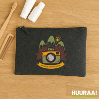 Kulturbeutel Enjoy travelling Kamera 1 Liter Charcoal