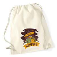 Turnbeutel let´s go camping Zelt 12 Liter