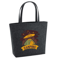 Filz Shopper let´s go camping Zelt 22 Liter