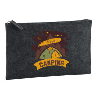 Kulturbeutel let´s go camping Zelt 1 Liter Charcoal