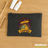 Kulturbeutel let´s go camping Zelt 1 Liter Charcoal