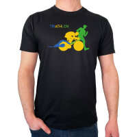 Herren T-Shirt Triathlon Schwimmen, Radfahren und Laufen