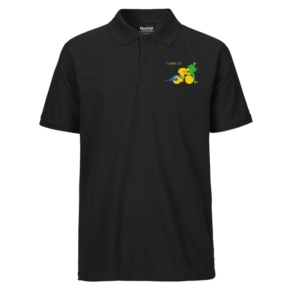 Herren Polo Shirt Triathlon Schwimmen, Radfahren und Laufen