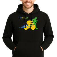 Unisex Hoodie Triathlon Schwimmen, Radfahren und Laufen