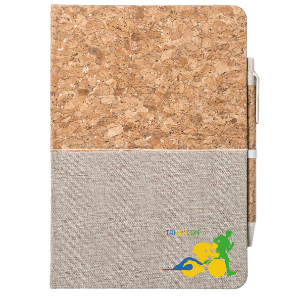 Notizbuch A5 Triathlon Schwimmen, Radfahren und Laufen 80 Blatt inkl. Kugelschreiber