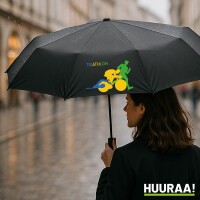 Regenschirm Triathlon Schwimmen, Radfahren und Laufen 98cm Schwarz