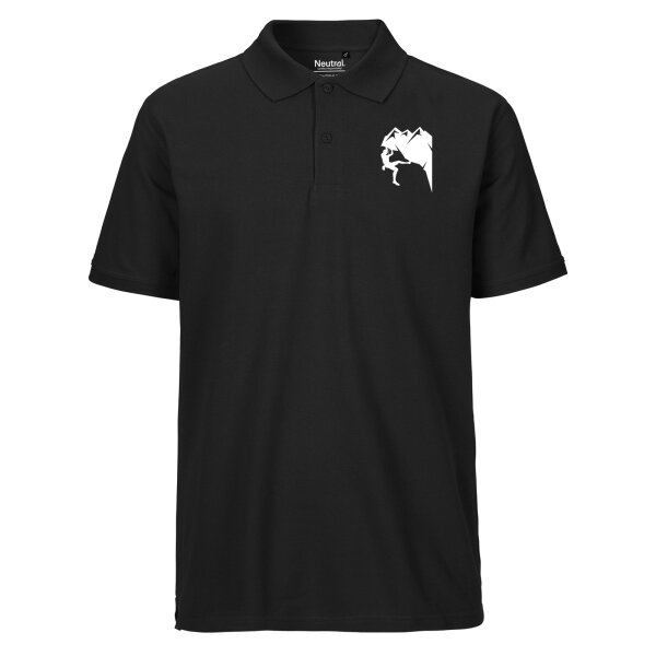Herren Polo Shirt Klettern Silhouette