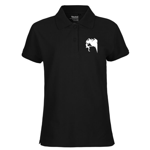 Damen Polo Shirt Klettern Silhouette
