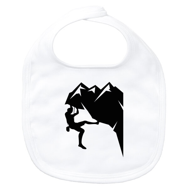 Baby Lätzchen Klettern Silhouette Klettverschluss