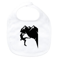 Baby Lätzchen Klettern Silhouette Klettverschluss
