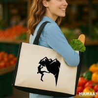 Jutetasche Klettern Silhouette 21 Liter Black