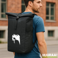 Kurierrucksack Klettern Silhouette 30-44 Liter Black Melange