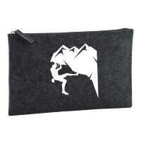 Kulturbeutel Klettern Silhouette 1 Liter Charcoal