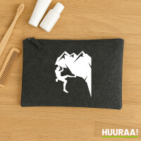 Kulturbeutel Klettern Silhouette 1 Liter Charcoal