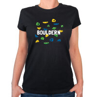 Damen T-Shirt Bouldern Kletterwand