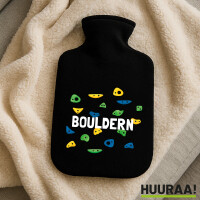 Wärmflasche Bouldern Kletterwand