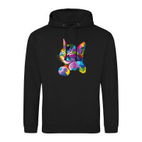Unisex Hoodie Katze Colorful