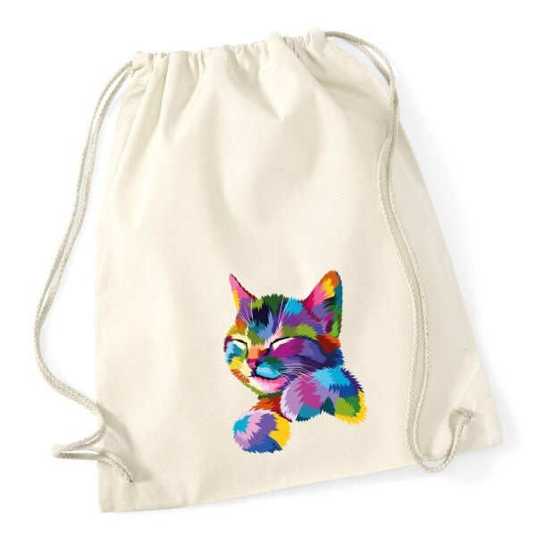 Turnbeutel Katze Colorful 12 Liter