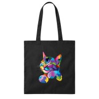 Jutebeutel Katze Colorful 10 Liter