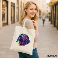 Jutebeutel Labrador Colorful 10 Liter