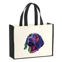 Jutetasche Labrador Colorful 21 Liter Black