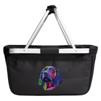 Einkaufskorb faltbar Labrador Colorful 20 Liter Black