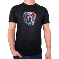 Herren T-Shirt Golden Retriever Colorful
