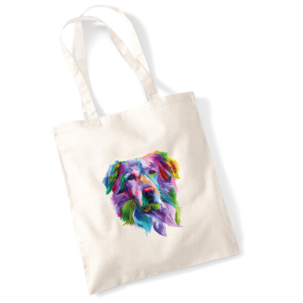Jutebeutel Golden Retriever Colorful 10 Liter