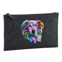 Kulturbeutel Golden Retriever Colorful 1 Liter Charcoal