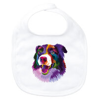 Baby Lätzchen Border Collie Colorful Klettverschluss
