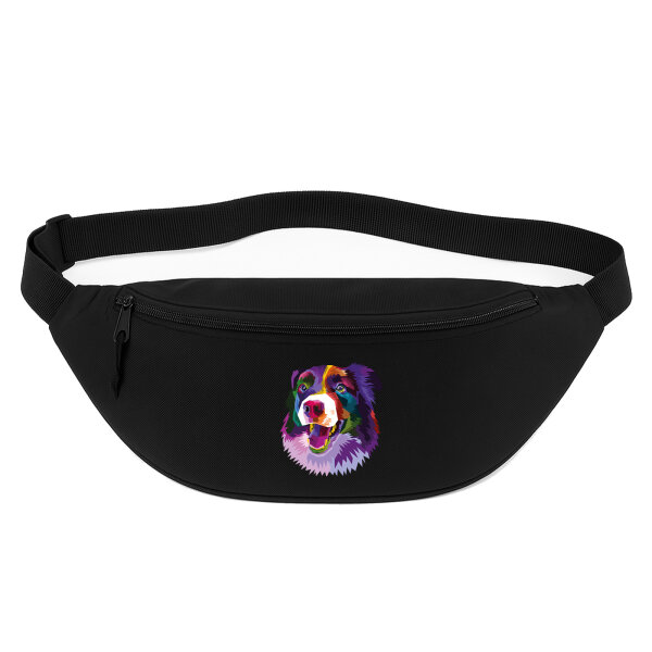 Bauchtasche Border Collie Colorful 2,5 Liter Black