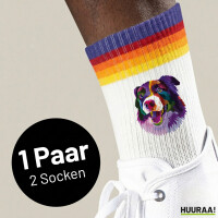 Unisex Socken Border Collie Colorful Baumwolle