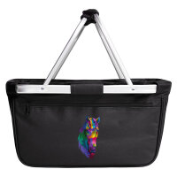 Einkaufskorb faltbar Pferdekopf Colorful 20 Liter Black
