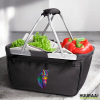 Einkaufskorb faltbar Pferdekopf Colorful 20 Liter Black