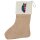 Weihnachtsstrumpf Pferdekopf Colorful Beige Jute