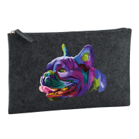 Kulturbeutel Mops Colorful 1 Liter Charcoal