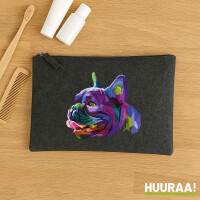 Kulturbeutel Mops Colorful 1 Liter Charcoal