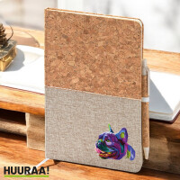 Notizbuch A5 Mops Colorful 80 Blatt inkl. Kugelschreiber