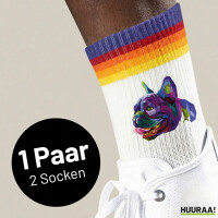 Unisex Socken Mops Colorful Baumwolle