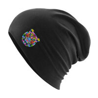 Beanie Tiger Kopf Colorful