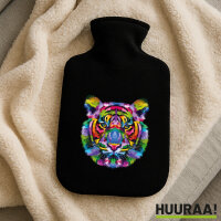 Wärmflasche Tiger Kopf Colorful