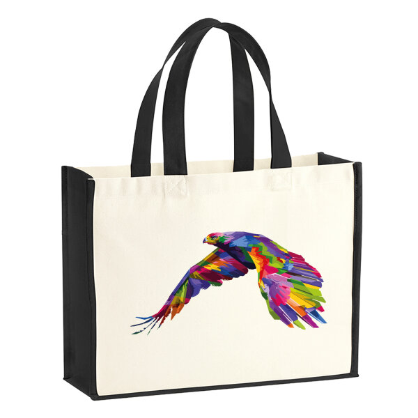 Jutetasche Adler Colorful 21 Liter Black