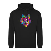 Unisex Hoodie Wolf Colorful