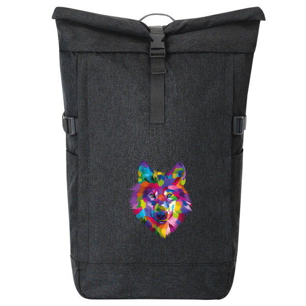 Kurierrucksack Wolf Colorful 30-44 Liter Black Melange